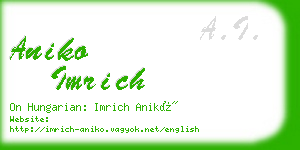 aniko imrich business card